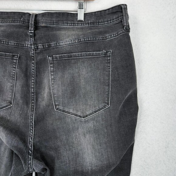 Rebecca Minkoff Jeans Womens 20W Washed Black Jeweled Skinny Plus Size Denim - Picture 8 of 12